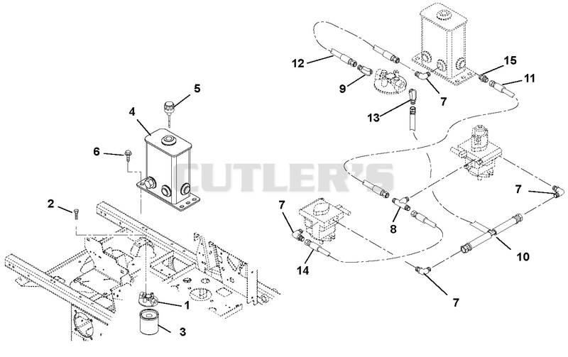 Hydraulic Tank, Filter, Pumps & Hoses