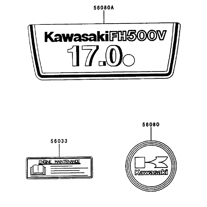 Starterdecals Kawasaki Fh500v-As25