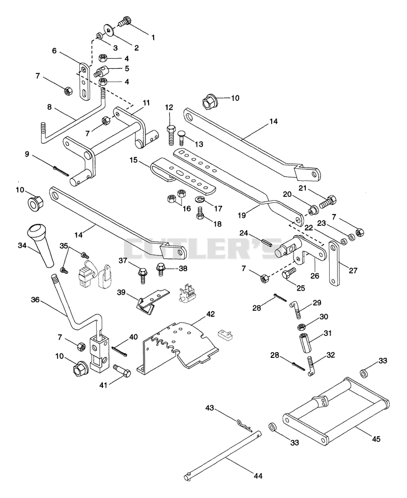 Mower Height Linkage