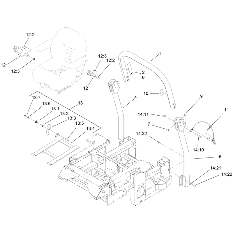 Roll Over Protection System Assembly No 106-7437