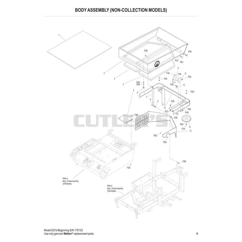 Body Assembly Non Collection Models