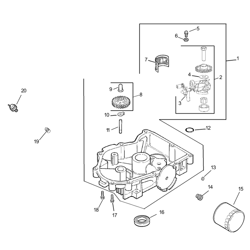 Oil PanLubrication Assembly Kohler CV20S PRO 65593