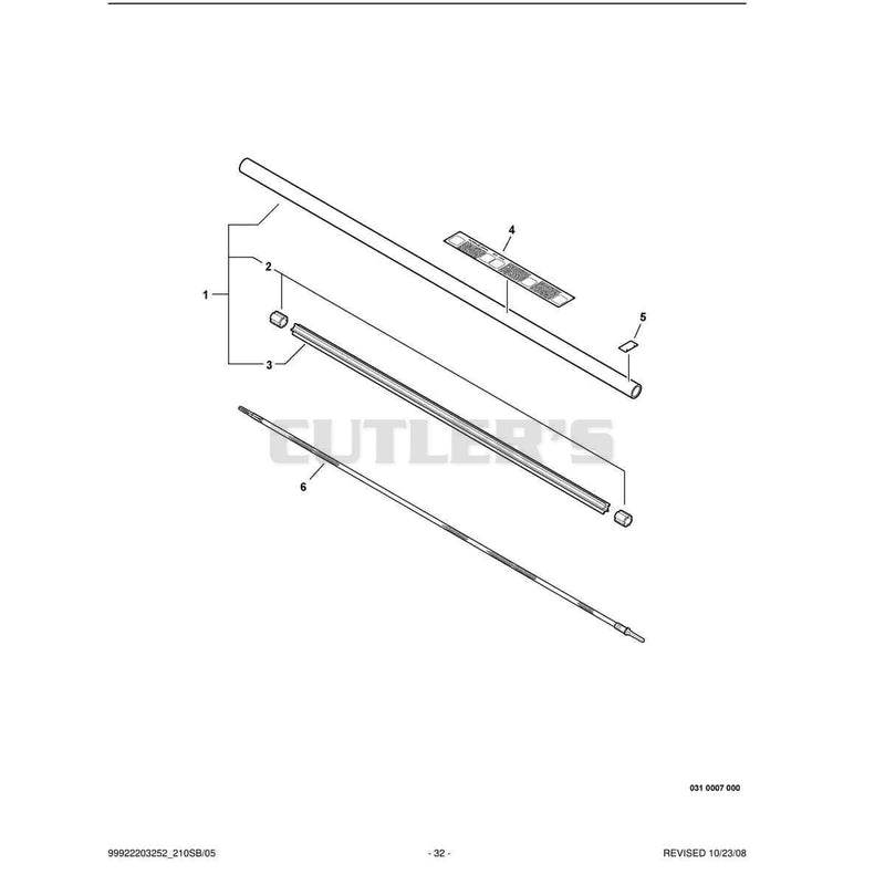 Main Pipe Assembly, Flexible Driveshaft -- Lower