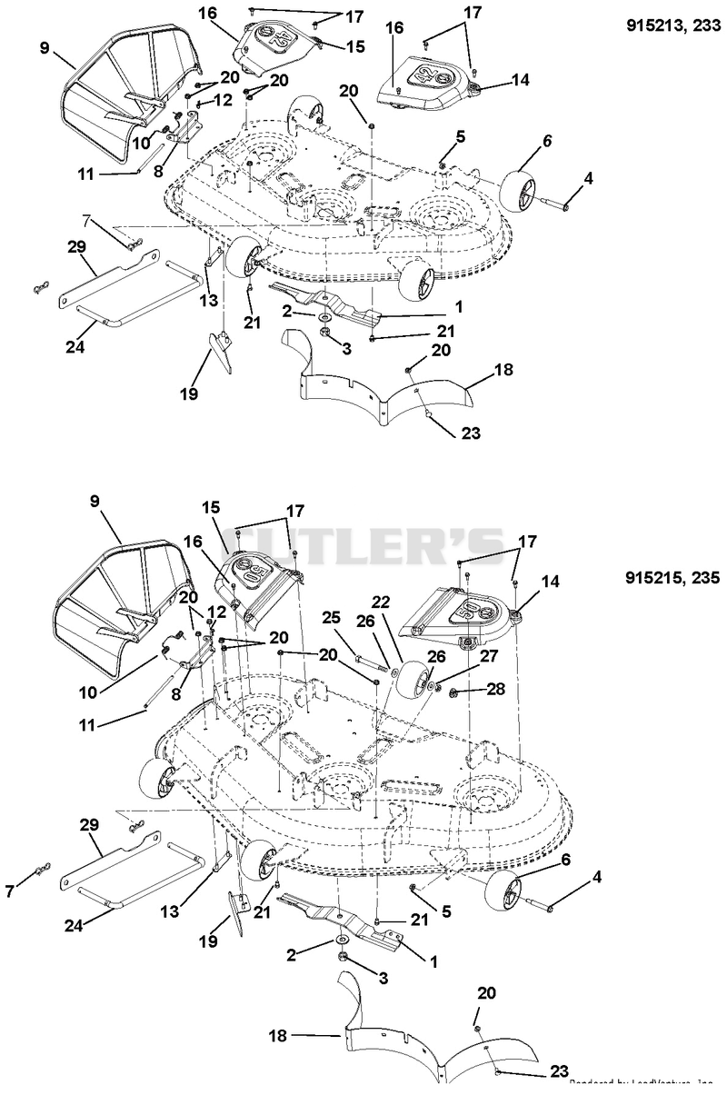 Belt Covers And Blades - 42" And 50"