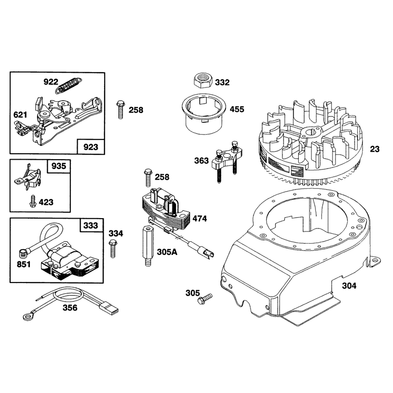 Engine Briggs and Stratton Model 124707-3185-01