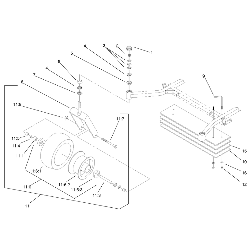 Caster and Wheel Assembly