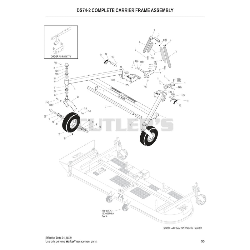 DS74-2 COMPLETE CARRIER FRAME ASSEMBLY