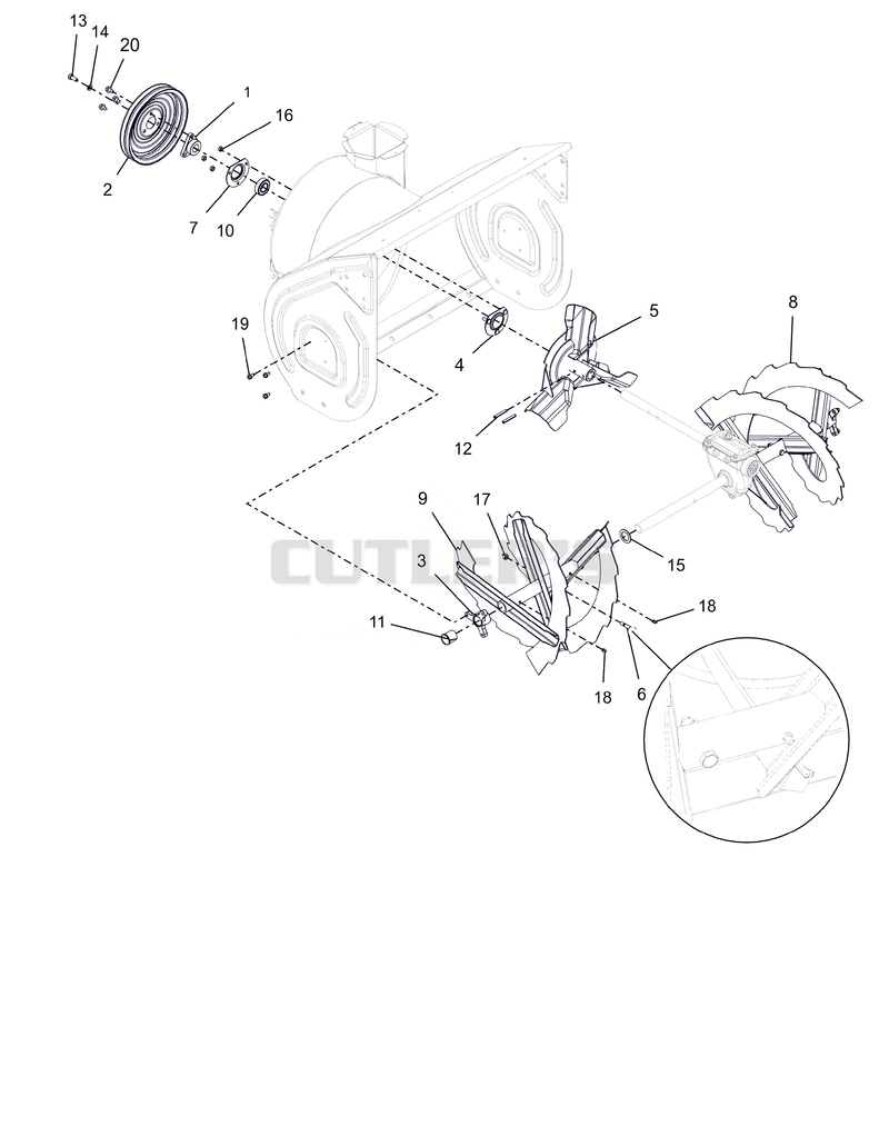 Auger And Impeller - 28"