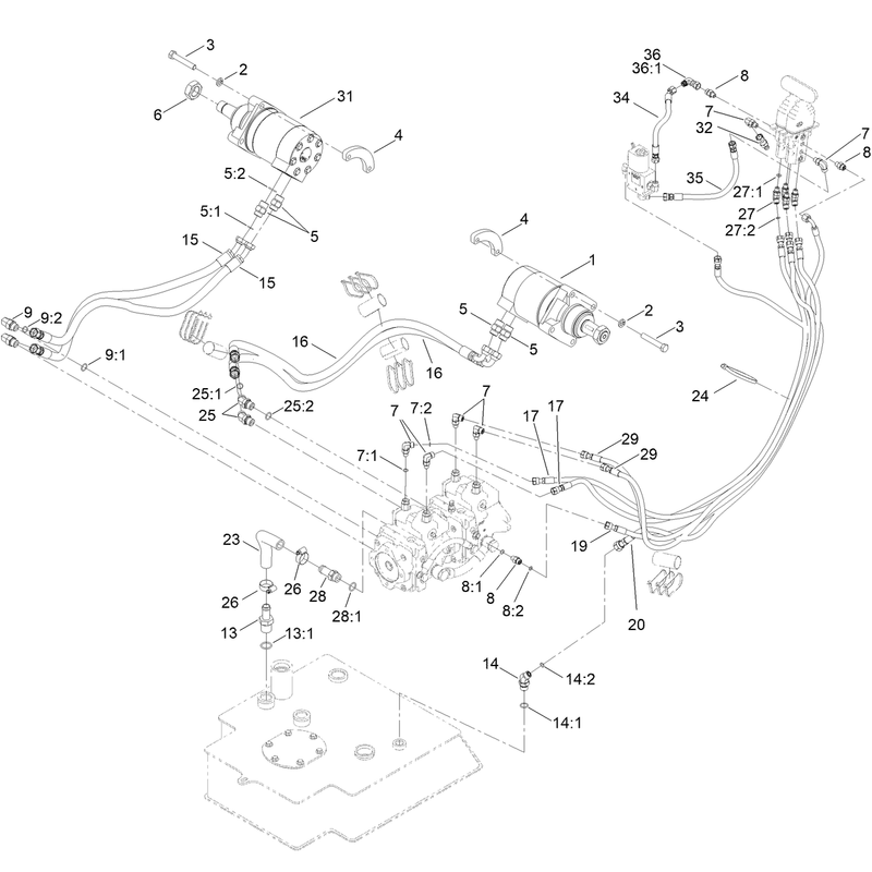 Hydraulic Motor and Hose Assembly