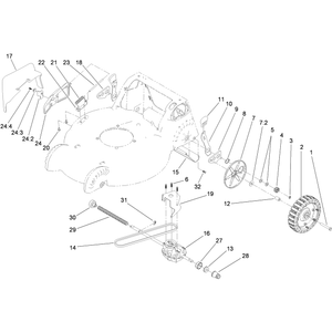 Disharge Door and Rear Wheel Assembly