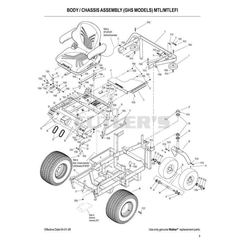 Body Chassis Assembly GHS Models MTL MTLEFI