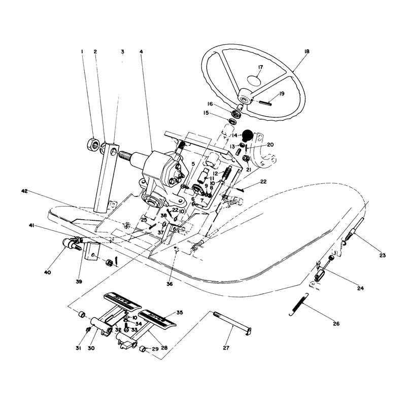 Pedals and Steering Wheel Assembly