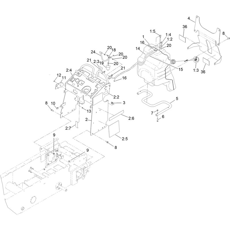 Fuel Tank and Tower Assembly