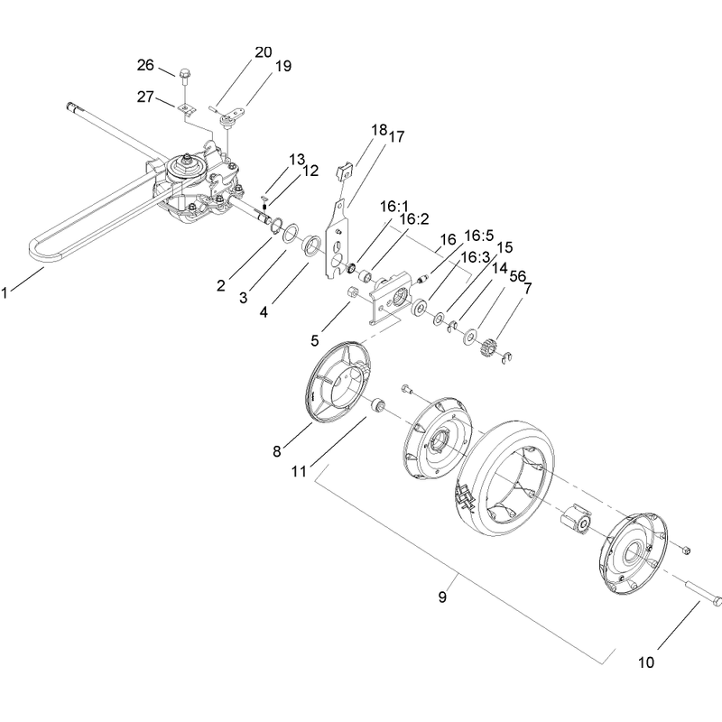 Rear Wheel and Axle Assembly
