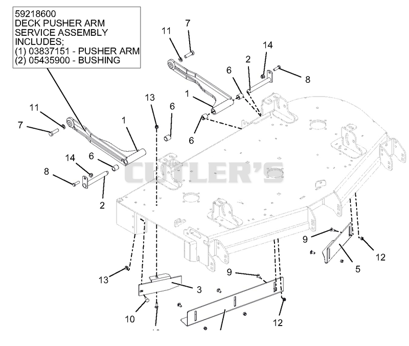 Stabilizer Arms And Baffles - 52-Inch Deck