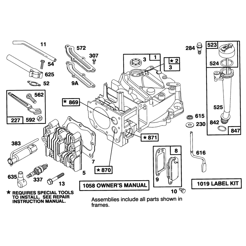 Engine Briggs and Stratton Model 122702-0206-01