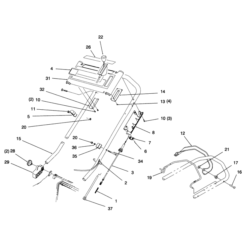 Handle Assembly Model No 20808b Only