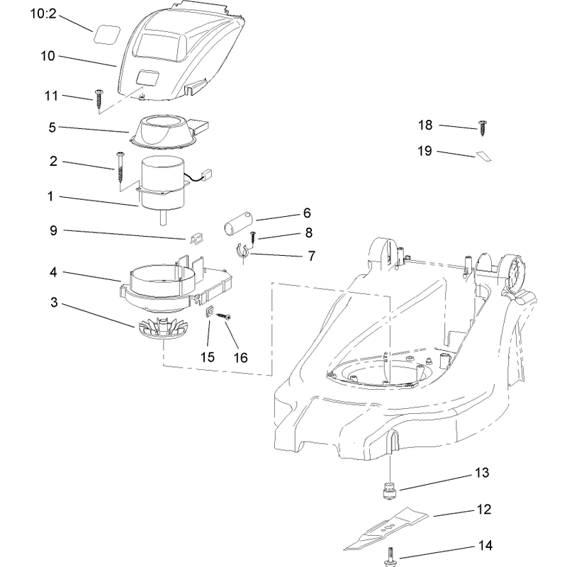 Motor and Blade Assembly