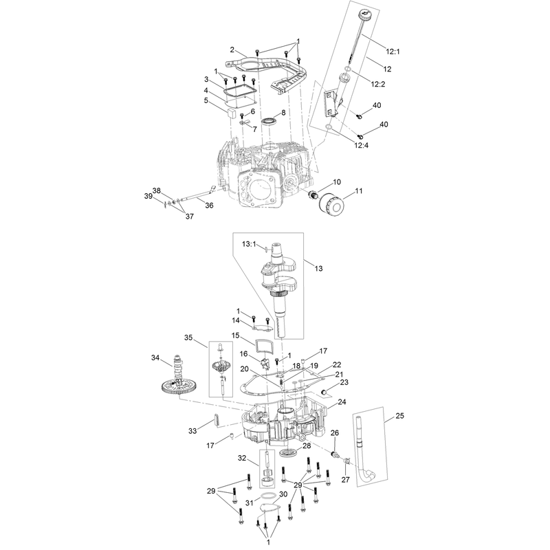 Crankcase and Crankshaft Assembly