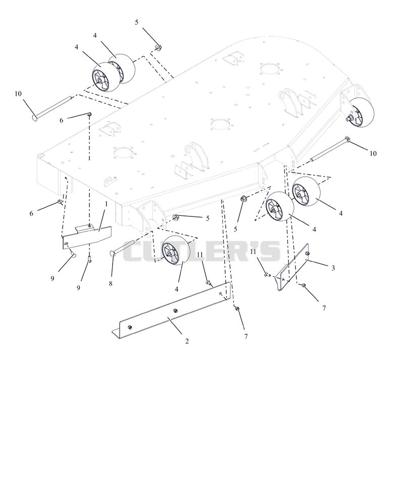 Anti-Scalp Wheels and Baffles - 52"