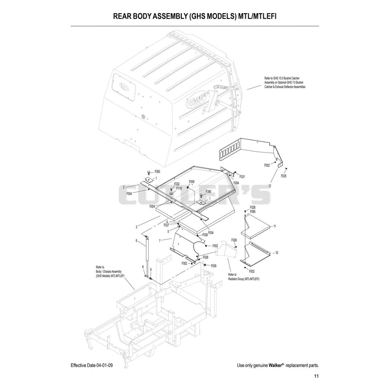 Rear Body Assembly GHS Models MTL MTLEFI