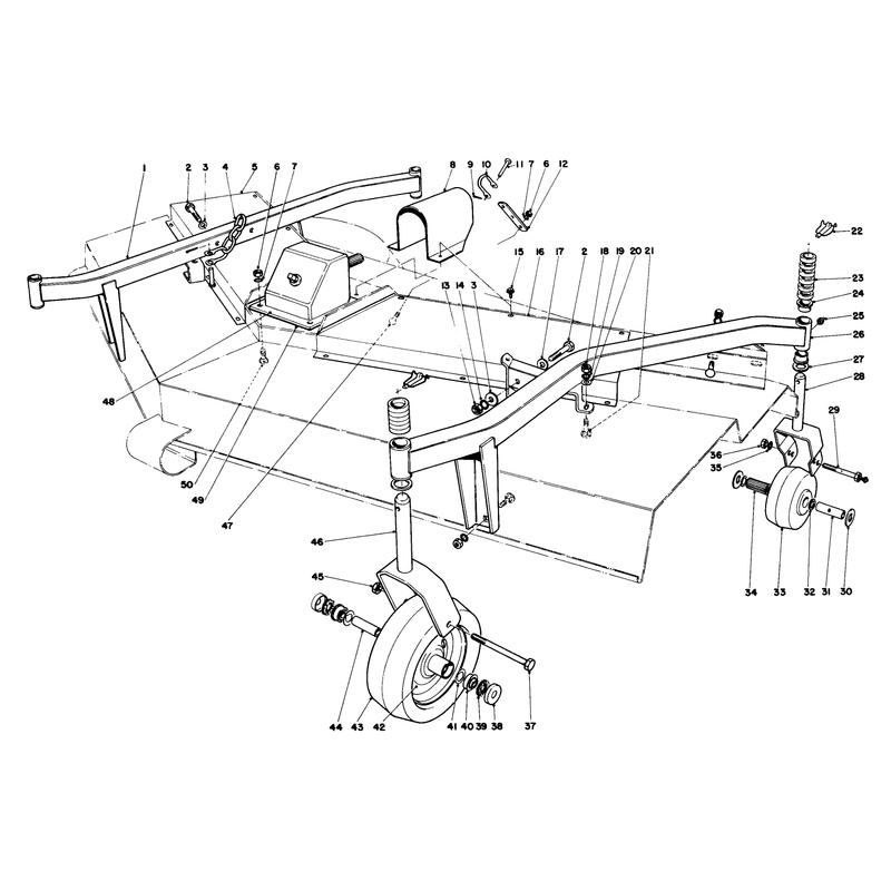 Cutting Unit Castor Wheel and Gear Box Assembly