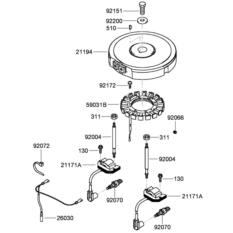 Electric Equipment Assembly  Kawasaki FH541V-GS30