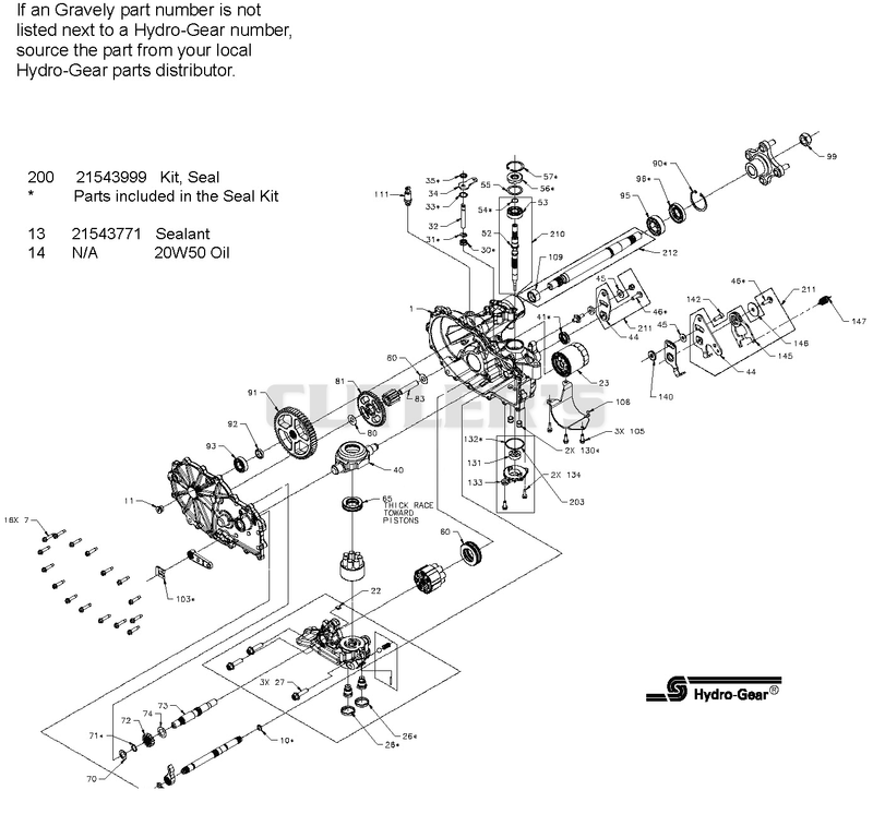 Hydro-Gear Hydrostatic Pump - Left Side