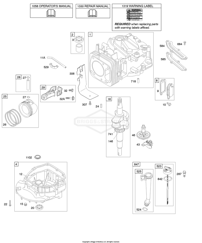 Camshaft, Crankshaft, Cylinder, Engine Sump, Lubrication, Piston Group