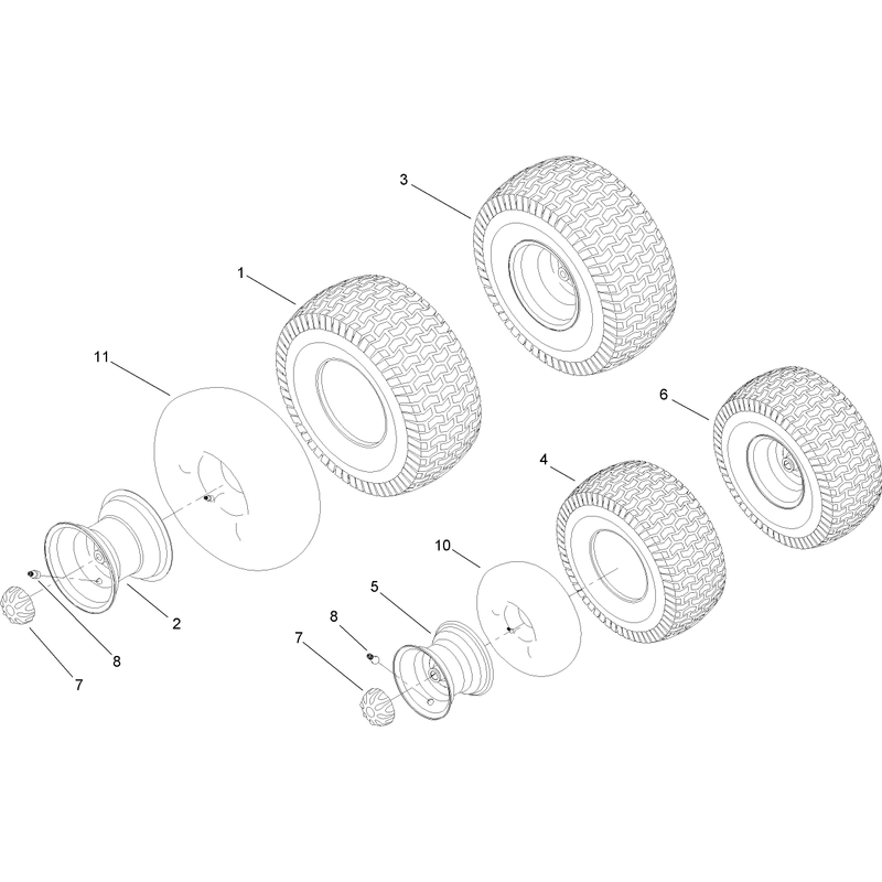 Front and Rear Wheel Assembly