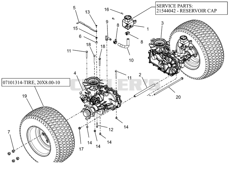 Rear Tires And Transaxles - 42"