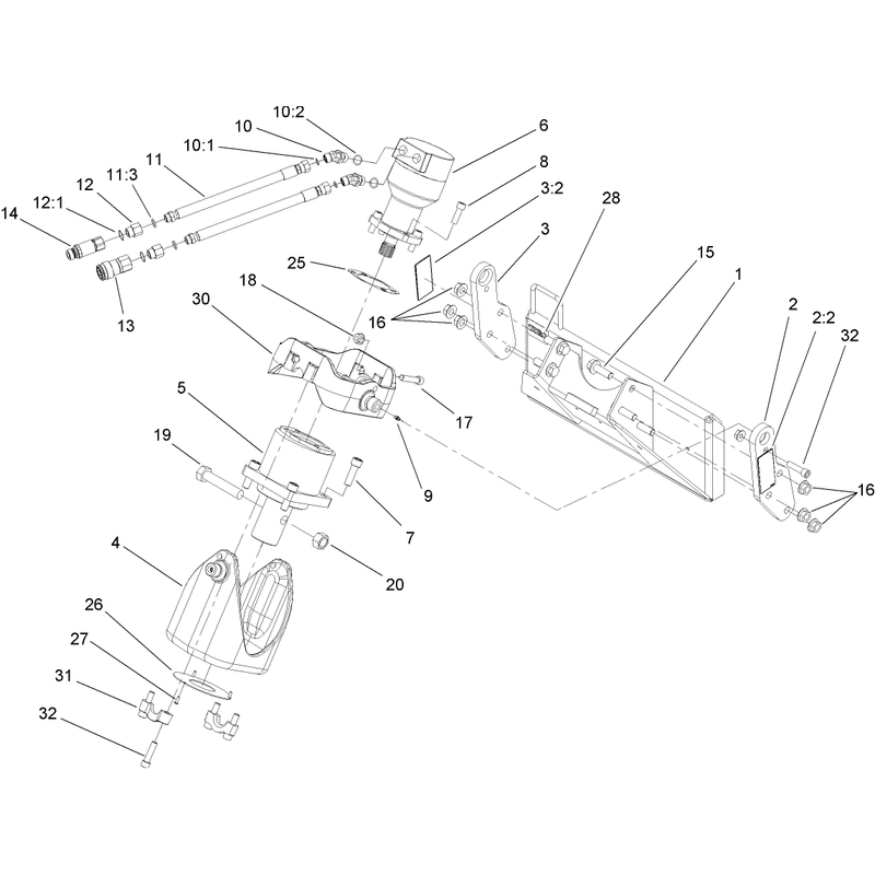 Universal Swivel Auger Head Assembly