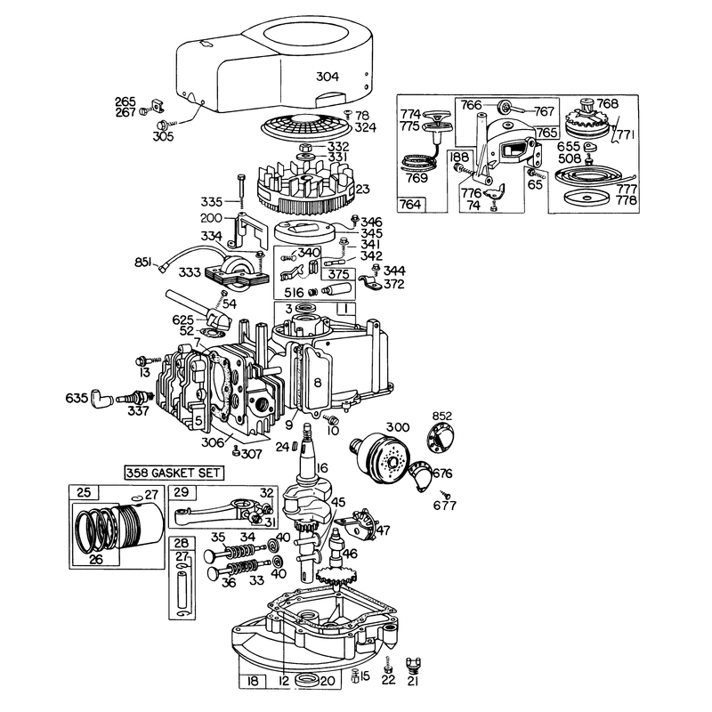 Engine Briggs and Stratton Model 110908-0380-01