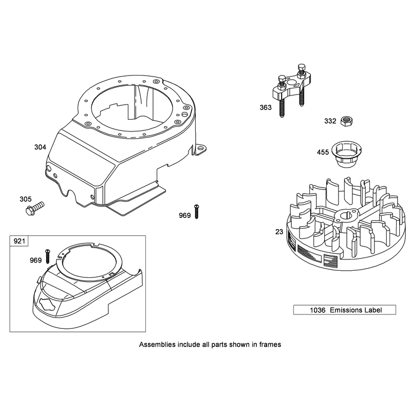 Blower Housing Assembly Briggs and Stratton 126T05-0219-B1