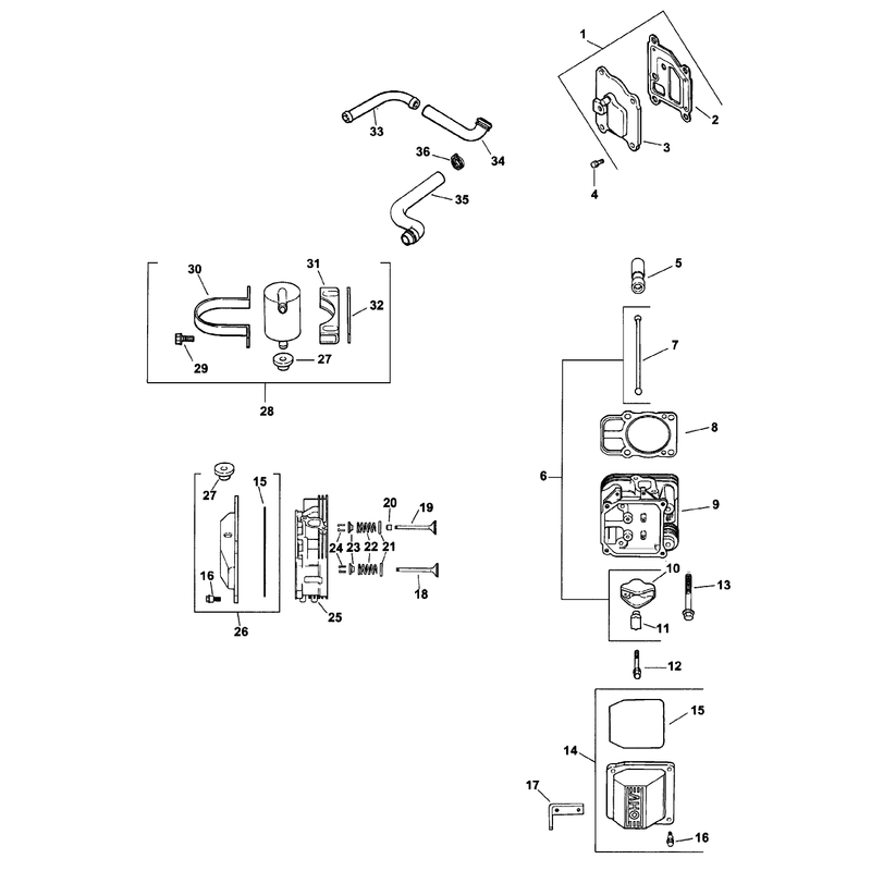 Group 4 Headvalvebreather Assembly