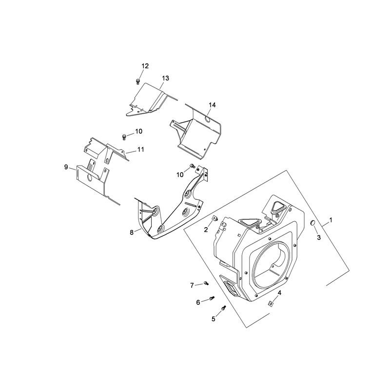 Blower Housing and Baffle Assembly Kohler CH20S-64762