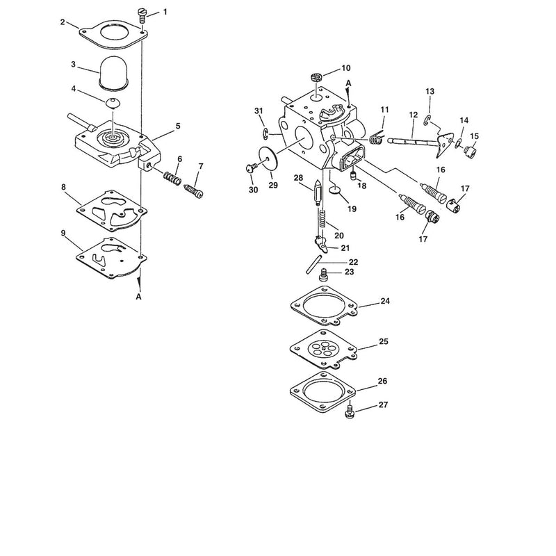 CARBURETOR S/N 001001 - 562999