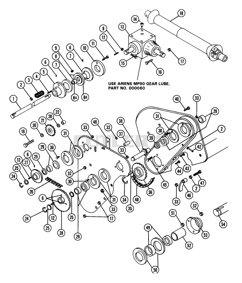 Tiller 48" - Power Train