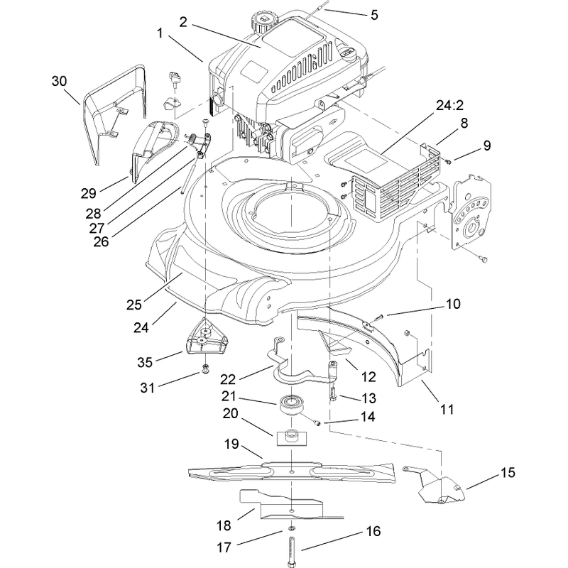 Engine and Blade Assembly