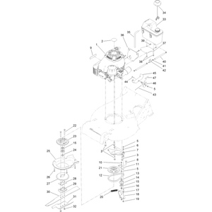 Engine Fuel Tank and Blade Assembly
