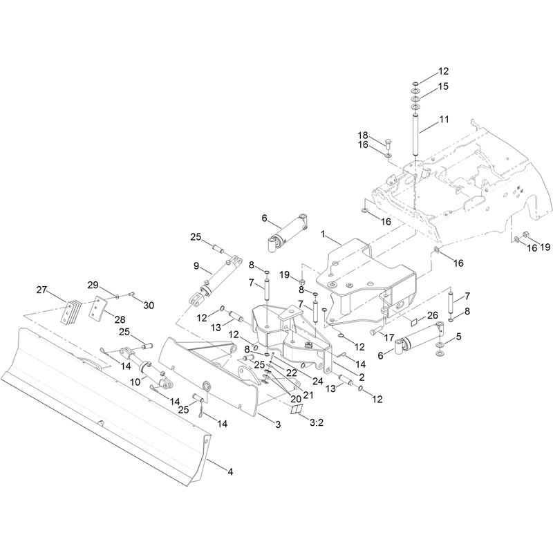 Backfill Blade and Mounting Assembly