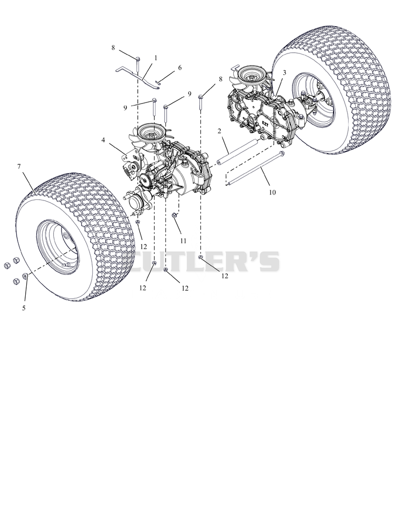 Rear Tires and Transaxles - 52" and 60"