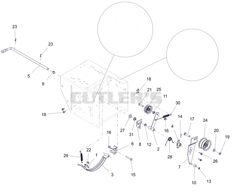 Attachment Brake and Idlers