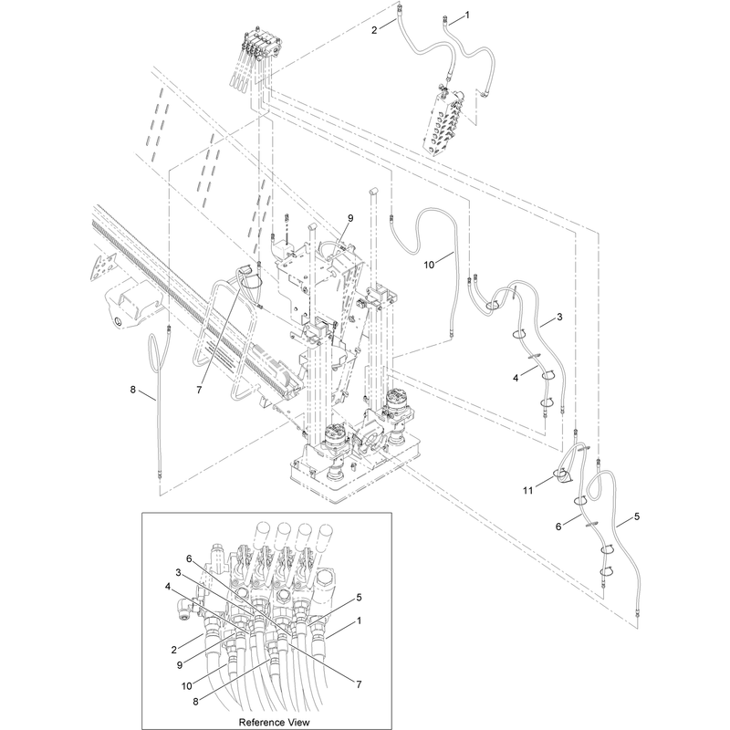 Thrust Frame Hydraulic Hose Assembly No 3