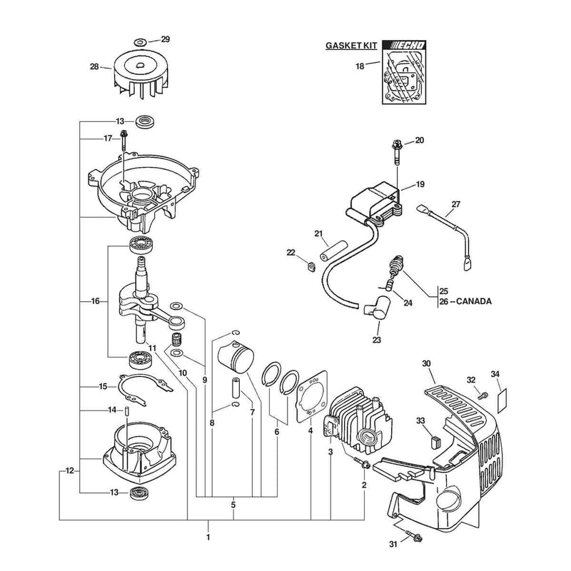 ENGINE, SHORT BLOCK, IGNITION, CYLINDER COVER