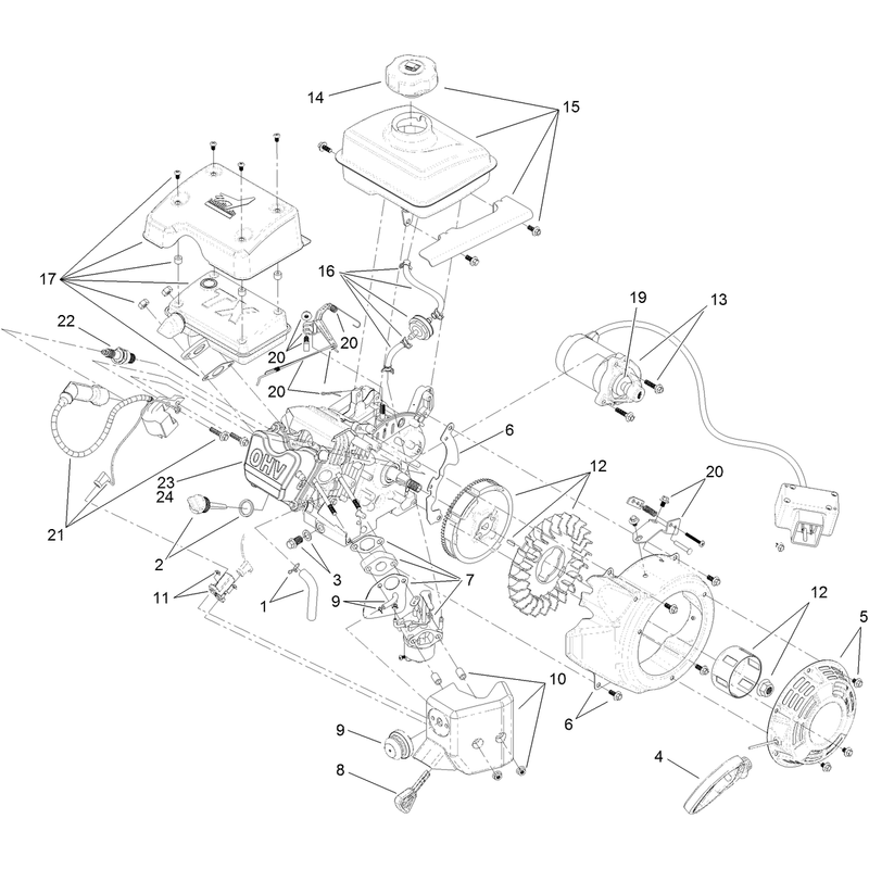 Electric Start Engine Assembly No. 119-1975