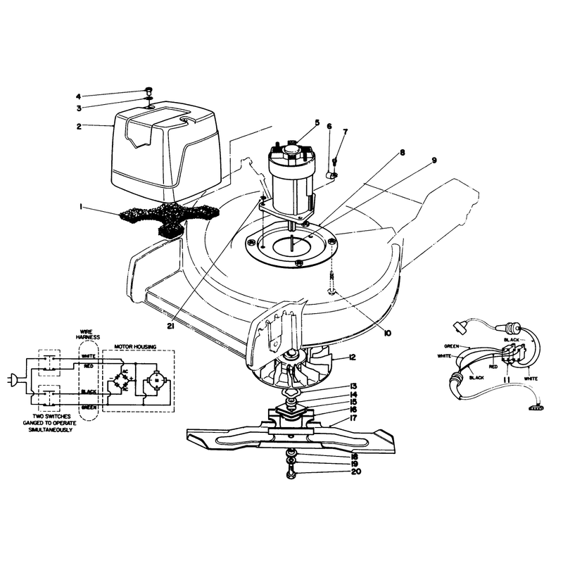 Motor and Blade Assembly