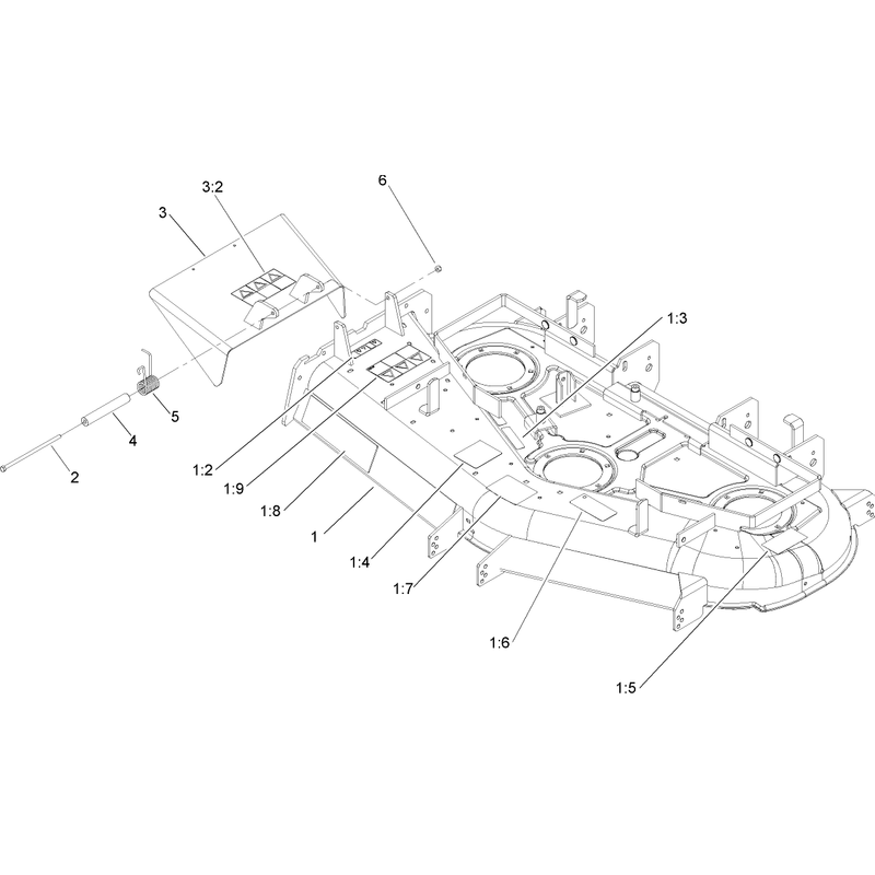 Deck and Deflector Assembly No 107-3989