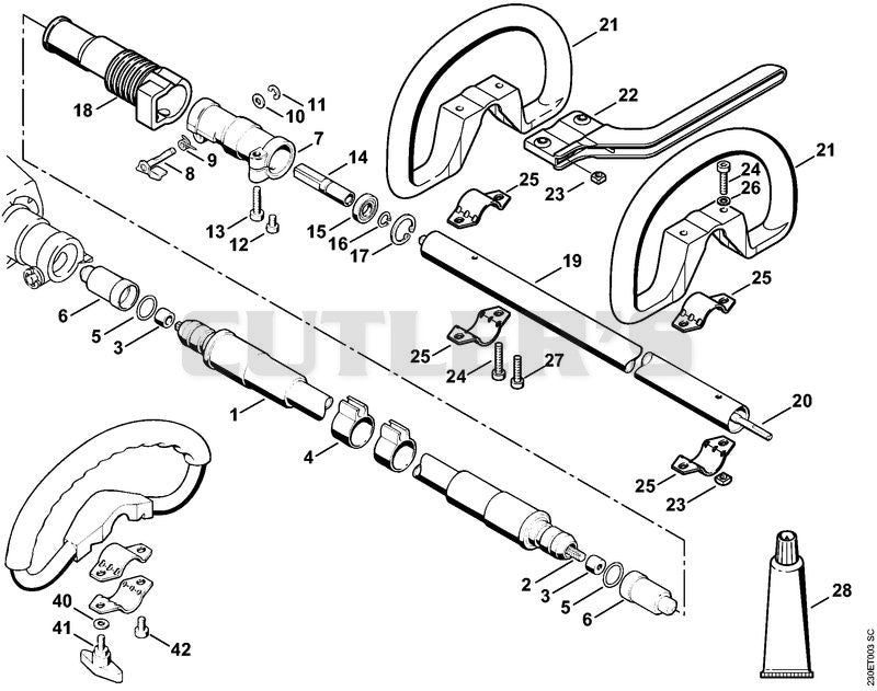 Flexible shaft, Loop handle