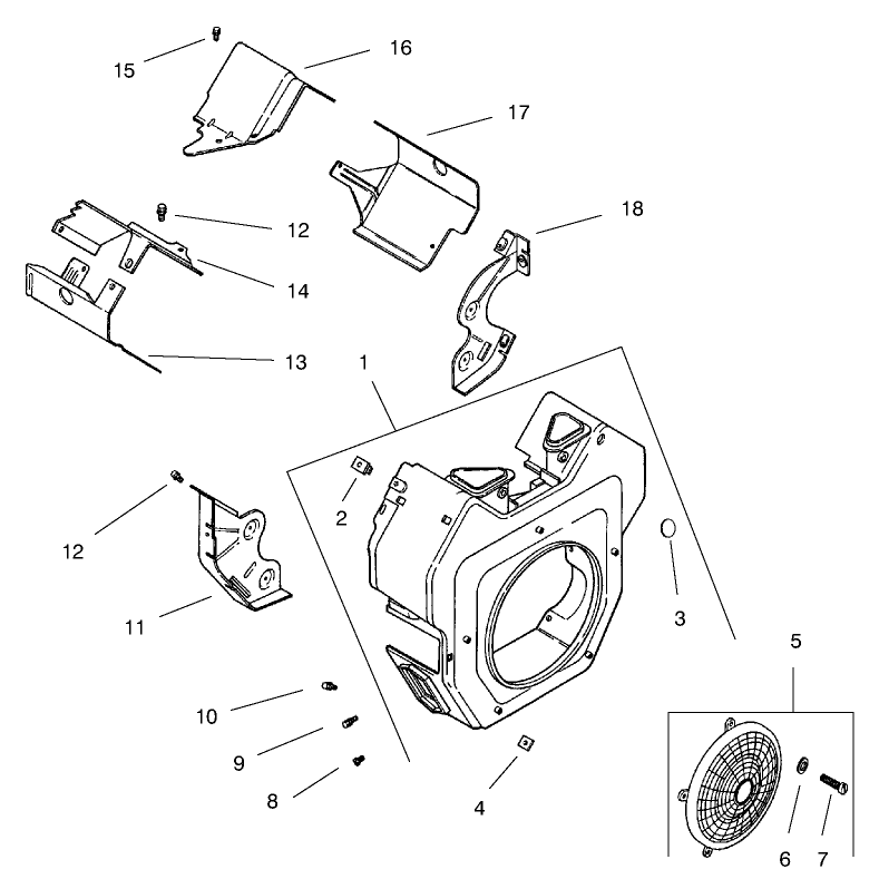 Group 6 Blower Housing and Baffles